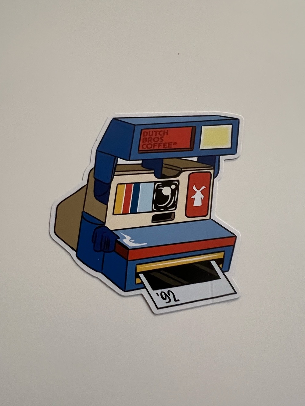 Dutch Bros Retro Polaroid Camera Sticker